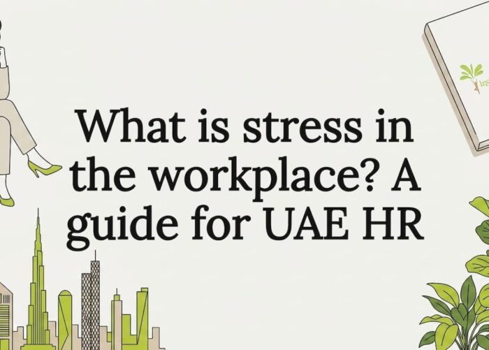 Decorative blog title card with UAE stress theme