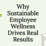 Decorative employee wellness title card illustration