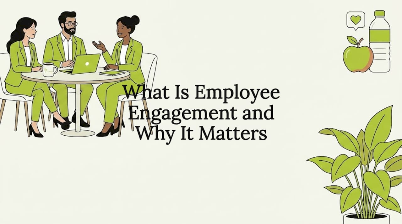 Employee engagement editorial title card