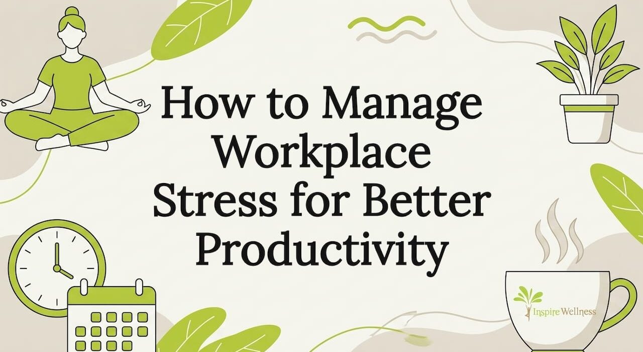 Decorative illustrated title card for stress management article
