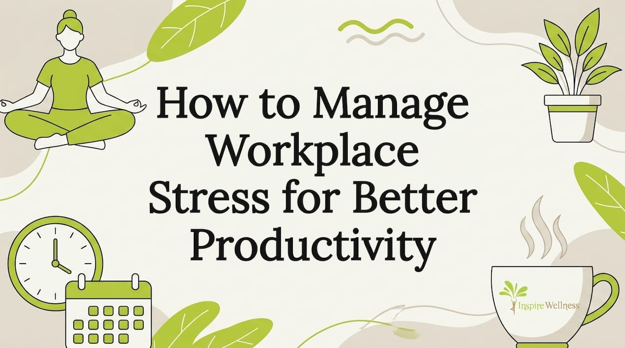 Decorative illustrated title card for stress management article