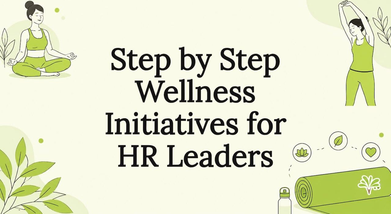 Decorative wellness-themed title card illustration