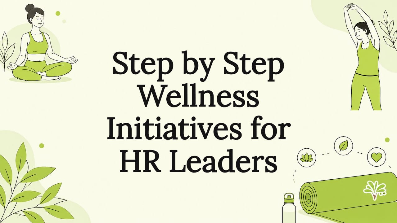 Decorative wellness-themed title card illustration