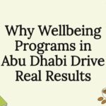 Decorative wellbeing title card illustration