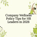 Decorative title card with wellness icons