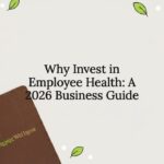 Styled illustrated title card for employee health article