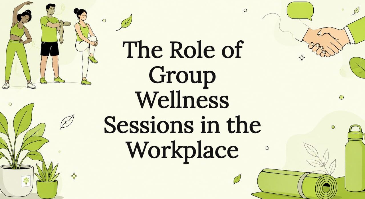 Decorative title card illustration for group wellness article