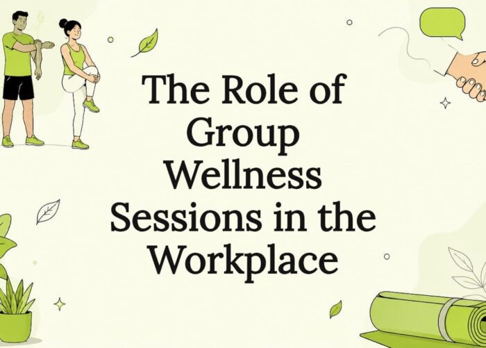 Decorative title card illustration for group wellness article