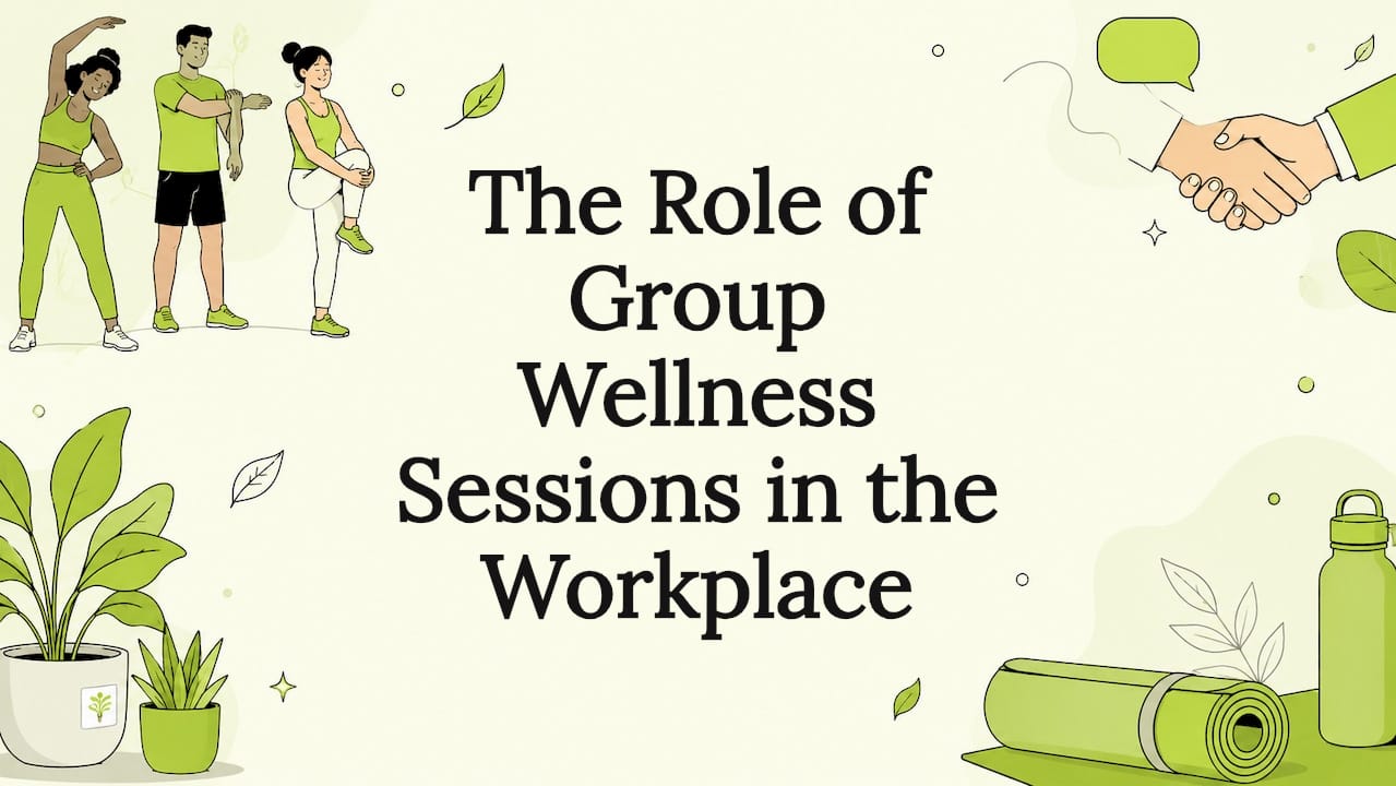 Decorative title card illustration for group wellness article