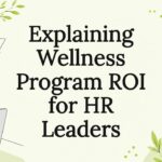 Decorative wellness program ROI title card illustration