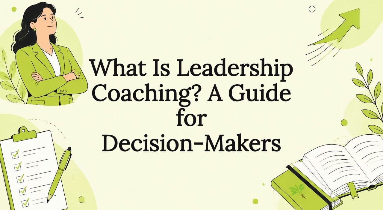 Decorative title card illustration for leadership coaching