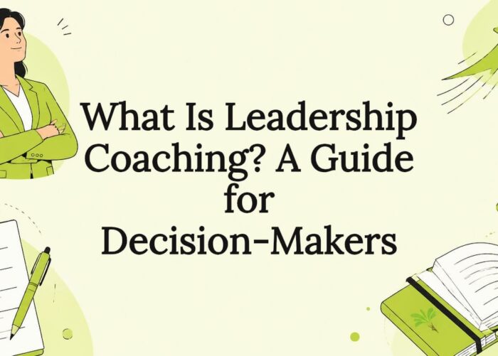 Decorative title card illustration for leadership coaching