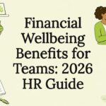 Decorative financial wellbeing title card illustration