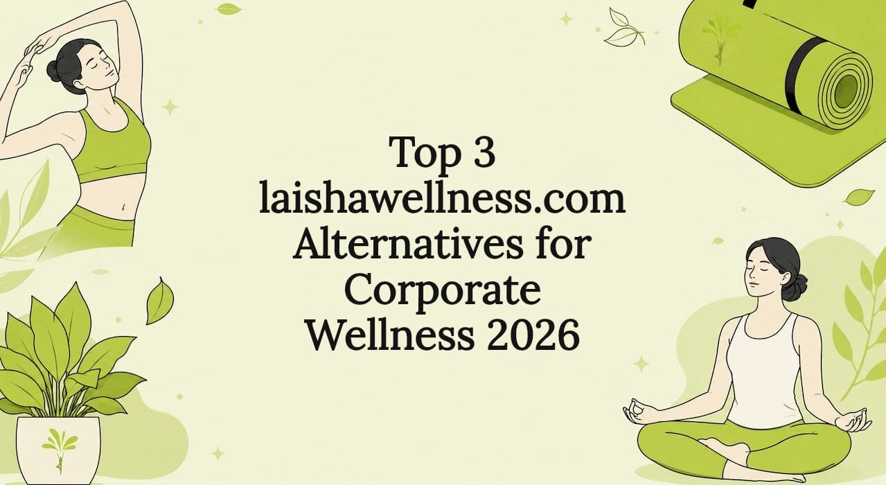 Professional corporate wellness title card illustration