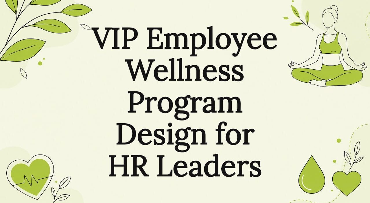 Decorative wellness program title card illustration