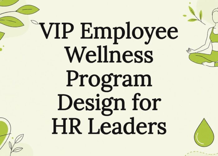 Decorative wellness program title card illustration