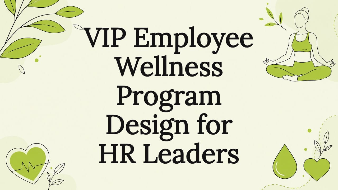 Decorative wellness program title card illustration