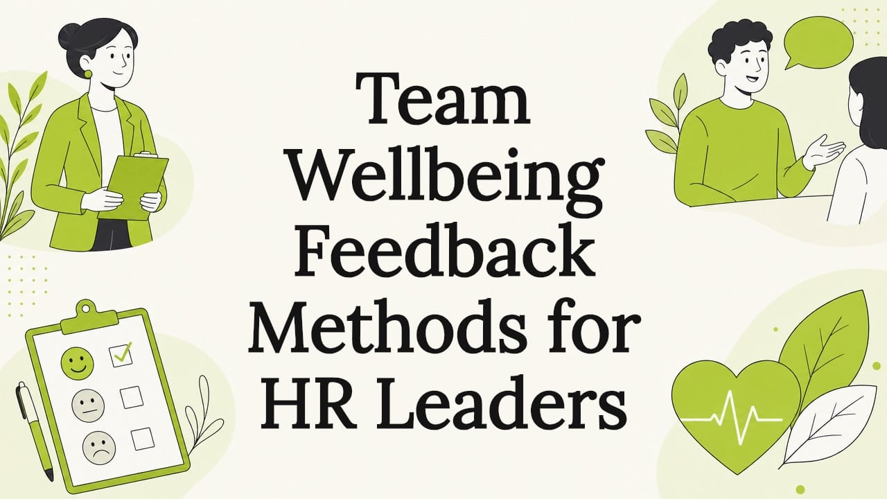 Decorative title card with HR and wellbeing icons