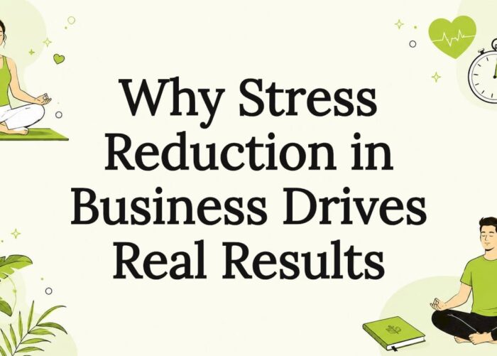 Decorative title card illustration for stress reduction article