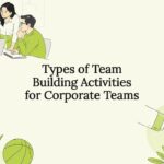 Decorative title card illustration for team building article