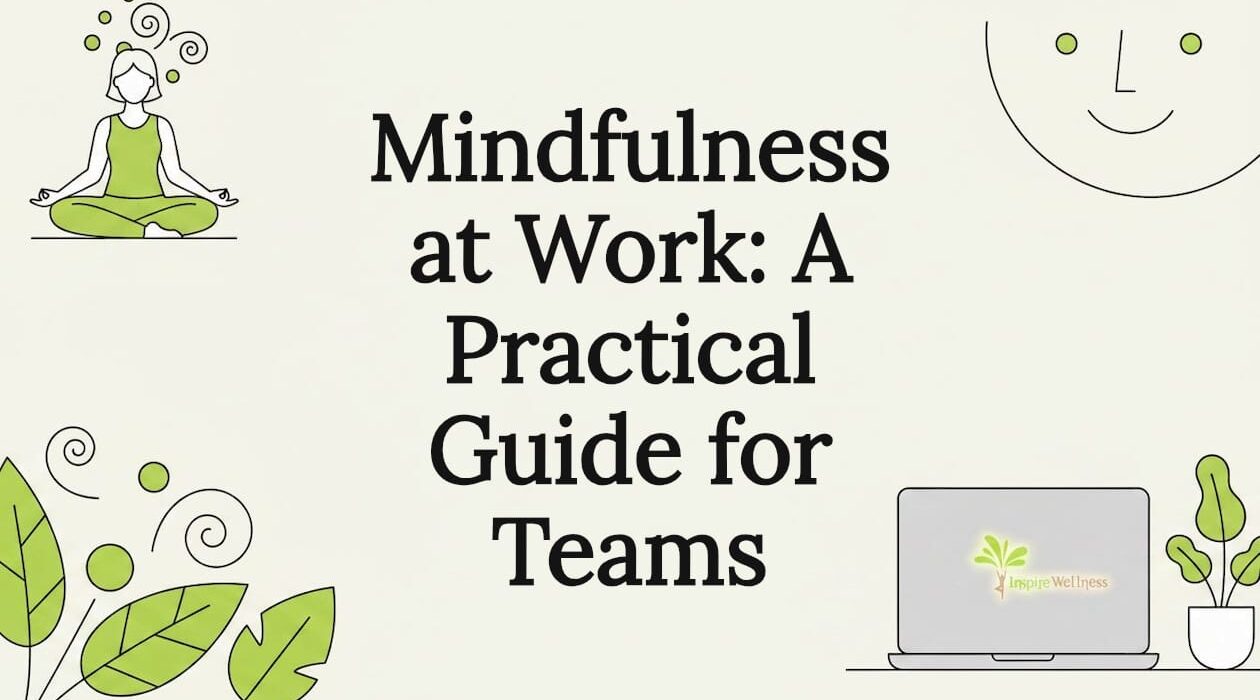 Decorative mindfulness title card illustration