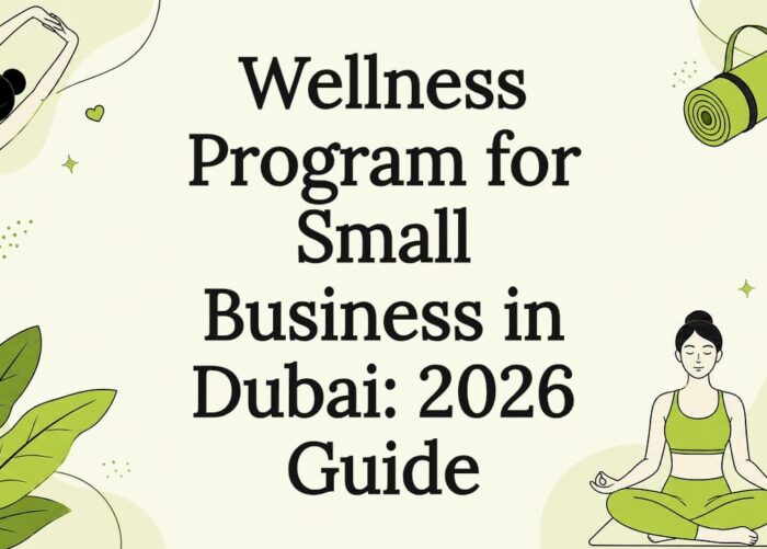 Decorative wellness program title card illustration