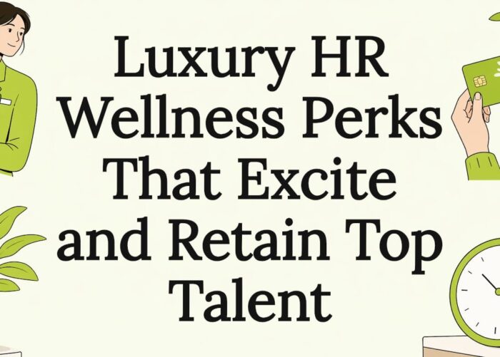 Decorative luxury wellness HR perks title card