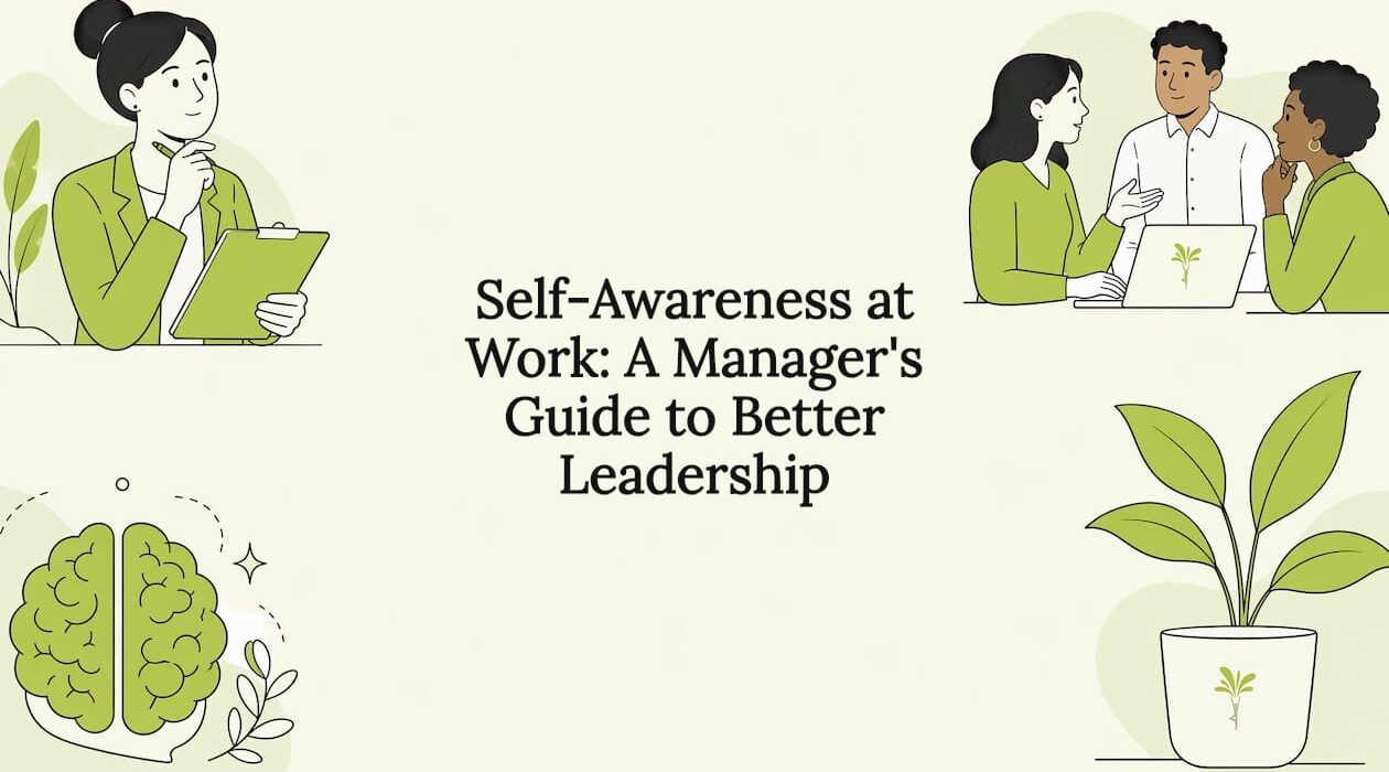 Decorative title card illustration with leadership theme