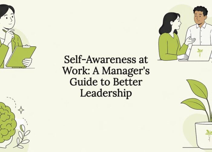 Decorative title card illustration with leadership theme