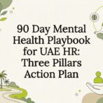 Three-pillar mental health action plan illustration