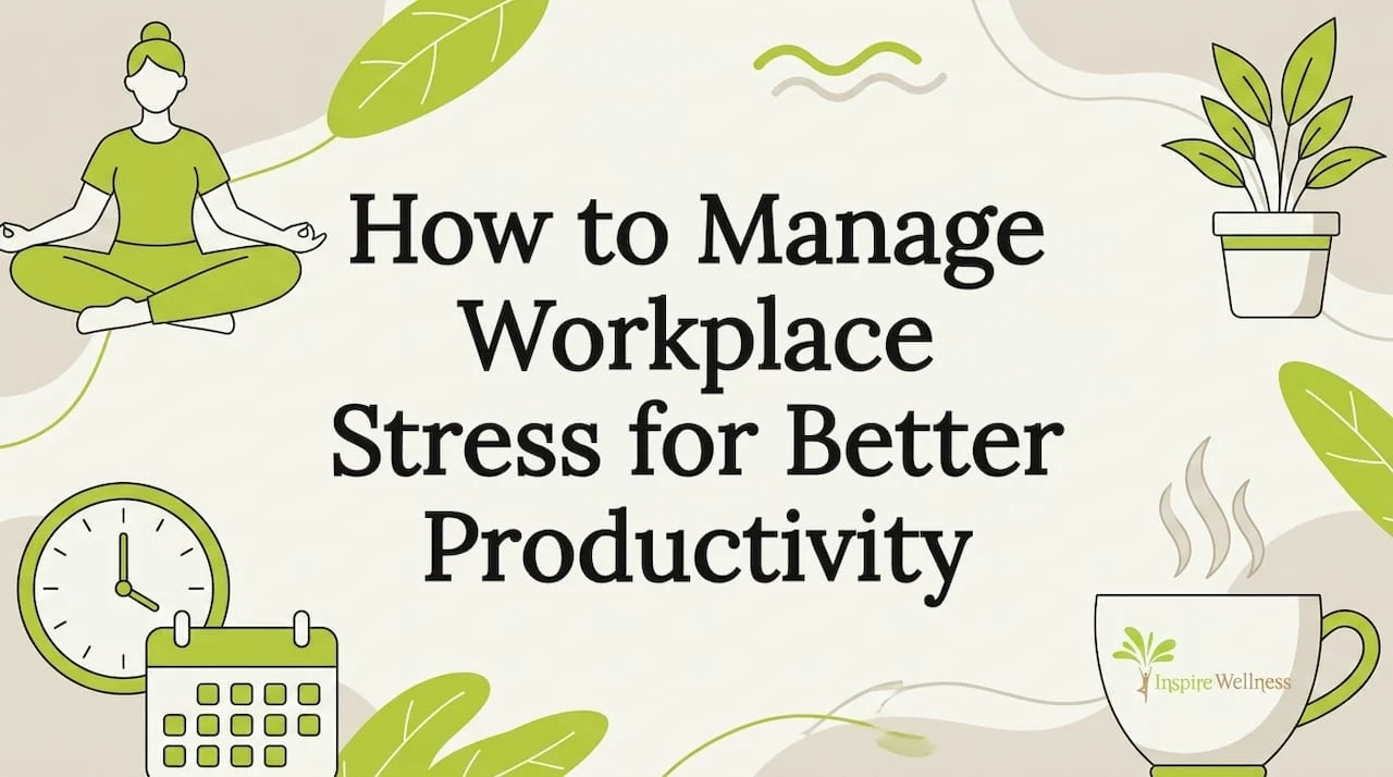 Decorative illustrated title card for stress management article