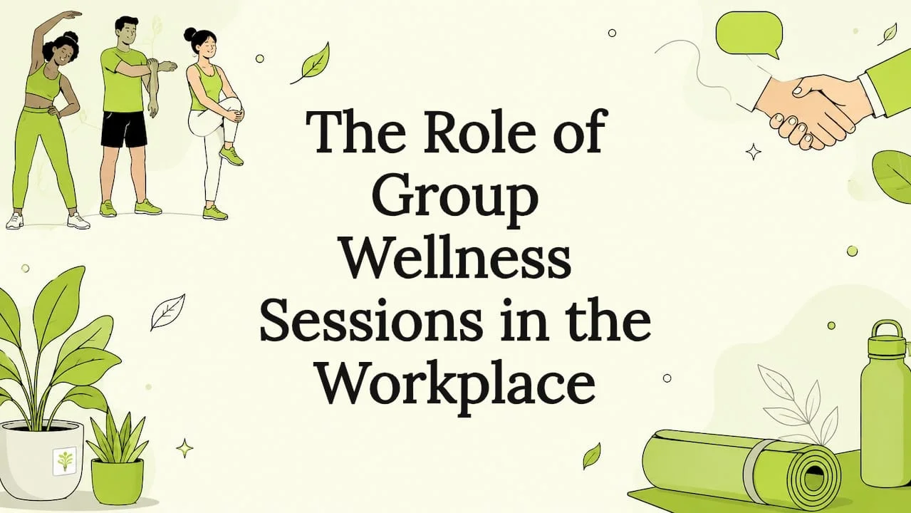 Decorative title card illustration for group wellness article