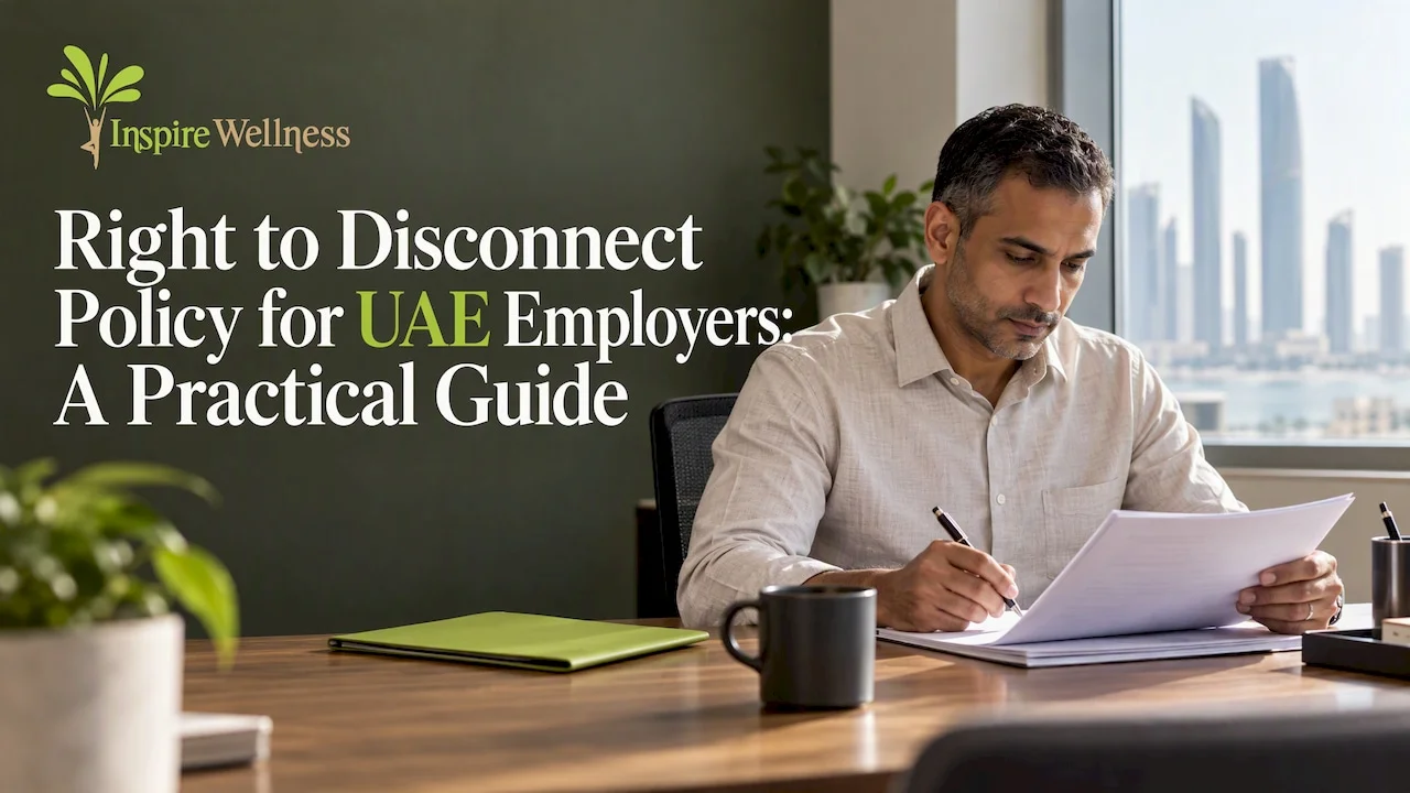 HR manager reviewing a disconnect policy